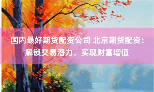 国内最好期货配资公司 北京期货配资：解锁交易潜力，实现财富增值