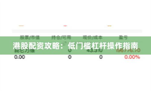 港股配资攻略：低门槛杠杆操作指南